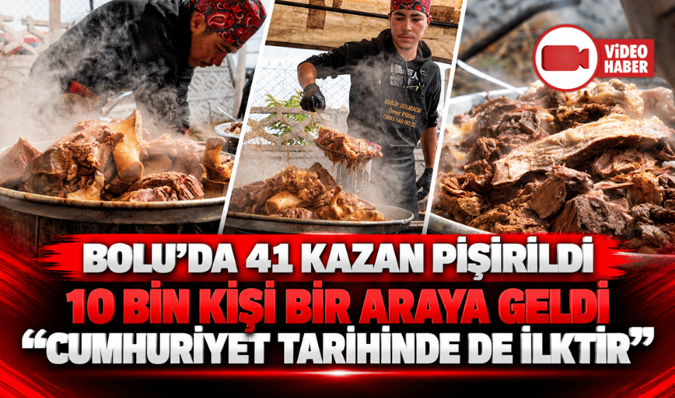Bolu'da 41 kazan İskilip dolması pişirildi