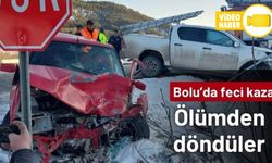 BOLU’DA CİP OTOMOBİLLE ÇARPIŞTI: 4 YARALI