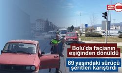 TERS YÖNDE GİDEN SÜRÜCÜ KAZAYA DAVETİYE ÇIKARTTI: TRAFİK POLİSLERİ FACİAYI ÖNLEDİ