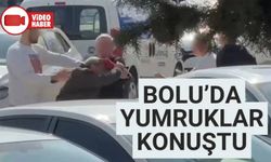 BOLU'DA SOKAK ORTASINDA YUMRUKLAR HAVADA UÇUŞTU