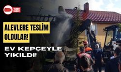 BOLU'DA İKİ EV VE BİR DEPO ALEV ALEV YANDI