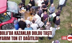 BOLU’DA KAZANLAR DOLDU TAŞTI YARIM TON ET DAĞITILDI