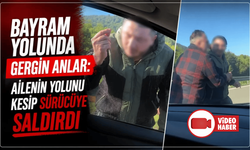 Bayram yolunda maganda dehşeti: Ailenin yolunu kesip sürücüye saldırdı