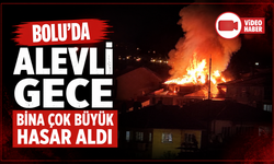 Bolu’da apartmanda çıkan yangında alevler geceyi aydınlattı: Patlama sesleri paniğe neden oldu