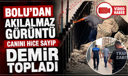 Tehlikeye aldırış etmedi: Çöken alt geçide girip testereyle demir kesti
