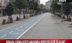SOKAĞA ÇIKMA KISITLAMASINDA NERELER AÇIK OLACAK?