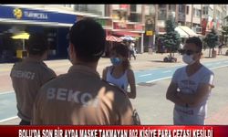 BOLU'DA SON BİR AYDA MASKE TAKMAYAN 802 KİŞİYE PARA CEZASI KESİLDİ