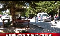 KARANTİNA KAÇAKLARI BOLU'DA YAKALANDI