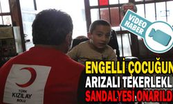 ENGELLİ ÇOCUĞUN ARIZALI TEKERLEKLİ SANDALYESİ ONARILDI