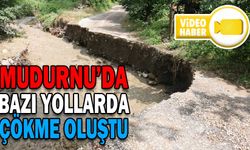 MUDURNU’DA BAZI YOLLARDA ÇÖKME OLUŞTU