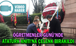 ÖĞRETMENLER GÜNÜ NEDENİYLE ATATÜRK ANITI'NA ÇELENK BIRAKILDI
