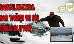KARTALKAYA'DA KAR YAĞIŞI VE SİS ETKİLİ OLUYOR