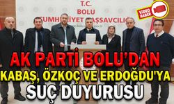 AK PARTİ BOLU’DAN KABAŞ, ÖZKOÇ VE ERDOĞDU'YA SUÇ DUYURUSU