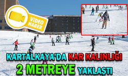 KARTALKAYA'DA KAR KALINLIĞI 2 METREYE YAKLAŞTI