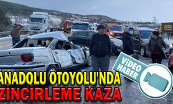 ANADOLU OTOYOLU'NDA ZİNCİRLEME KAZA TRAFİĞİ AKSATTI