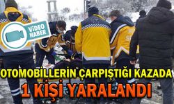 OTOMOBİLLERİN ÇARPIŞTIĞI KAZADA 1 KİŞİ YARALANDI