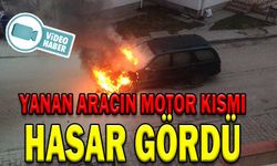 YANAN ARACIN MOTOR KISMI HASAR GÖRDÜ