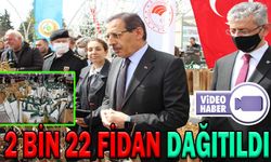 2 BİN 22 FİDAN DAĞITILDI