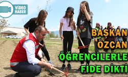 ÖĞRENCİLER TOPRAĞA FİDE DİKTİ
