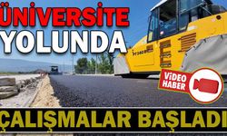 ÜNİVERSİTE YOLUNDA ASFALT ÇALIŞMASI BAŞLADI