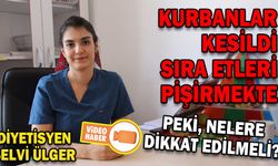 KURBANLAR KESİLDİ, SIRA ETLERİ PİŞİRMEKTE