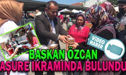 BAŞKAN ÖZCAN AŞURE İKRAMINDA BULUNDU