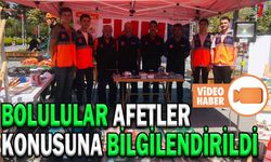 BOLULULAR AFETLER KONUSUNA BİLGİLENDİRİLDİ