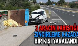 3 ARACIN KARIŞTIĞI ZİNCİRLEME KAZADA BİR KİŞİ YARALANDI