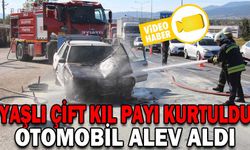 SEYİR HALİNDEKİ OTOMOBİL ALEV ALEV YANDI