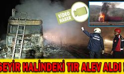 SEYİR HALİNDEKİ TIR YANARAK KÜL OLDU