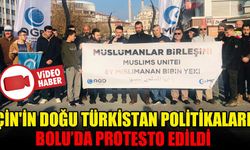 ÇİN'İN DOĞU TÜRKİSTAN POLİTİKALARI BOLU’DA PROTESTO EDİLDİ