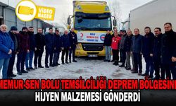 MEMUR-SEN BOLU TEMSİLCİLİĞİ DEPREM BÖLGESİNE HİJYEN MALZEMESİ GÖNDERDİ