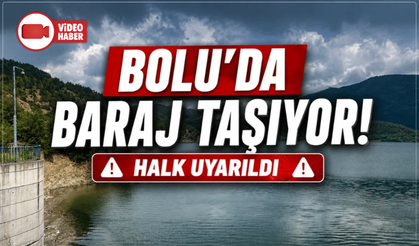 Bolu’da tam kapasiteye ulaşan barajda kontrollü su tahliyesi