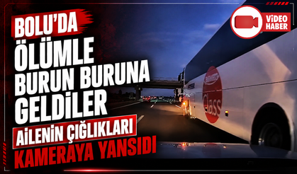 Bolu'da korku dolu anlar: Otobüs kaza yaptırdı, ailenin çığlıkları kameraya yansıdı