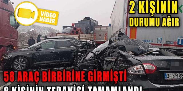 ZİNCİRLEME KAZA ULAŞIMI AKSATTI
