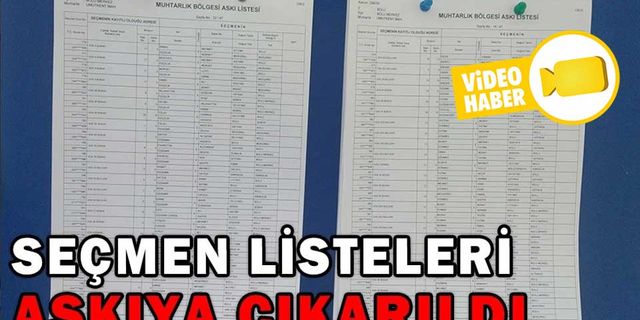 BOLULULAR DİKKAT! SEÇMEN LİSTELERİ ASKIYA ÇIKARILDI