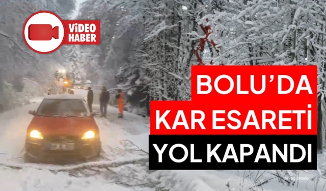 Bolu-Kıbrıscık yolunda mayıs ayında kar esareti