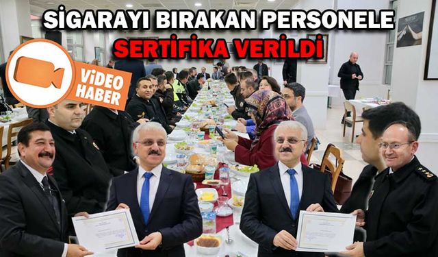 SİGARAYI BIRAKANLARA SERTİFİKALARI VERİLDİ