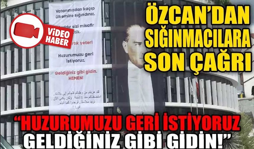 TANJU ÖZCAN, BOLU BELEDİYE BİNASINA PANKART ASTIRDI
