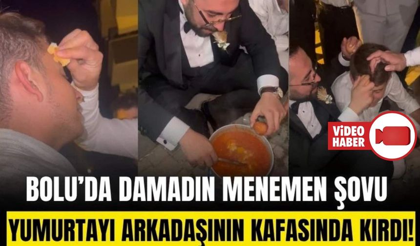 DAMADIN MENEMEN ŞOVU: YUMURTAYI ARKADAŞININ KAFASINDA KIRDI