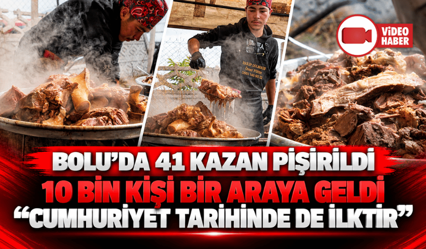 Bolu'da 41 kazan İskilip dolması pişirildi